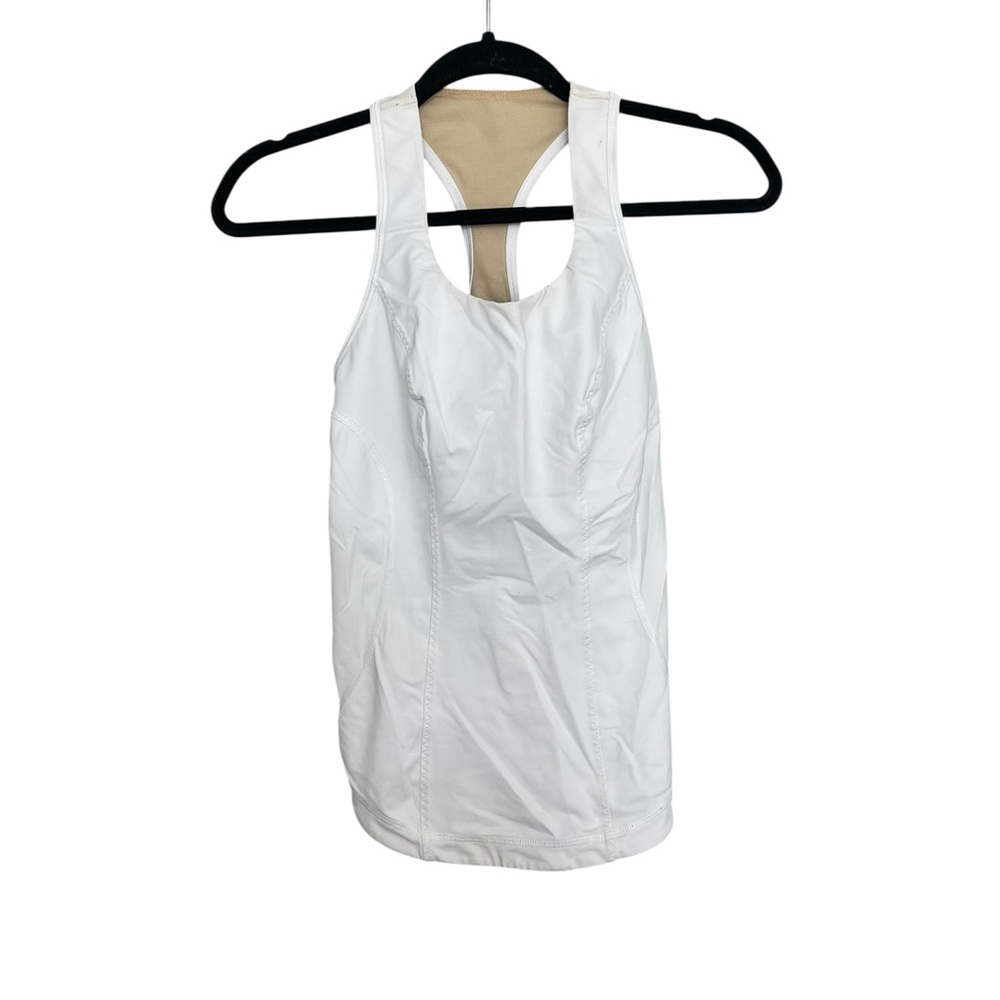 lululemon athletica White Tank Top with Beige Lining
